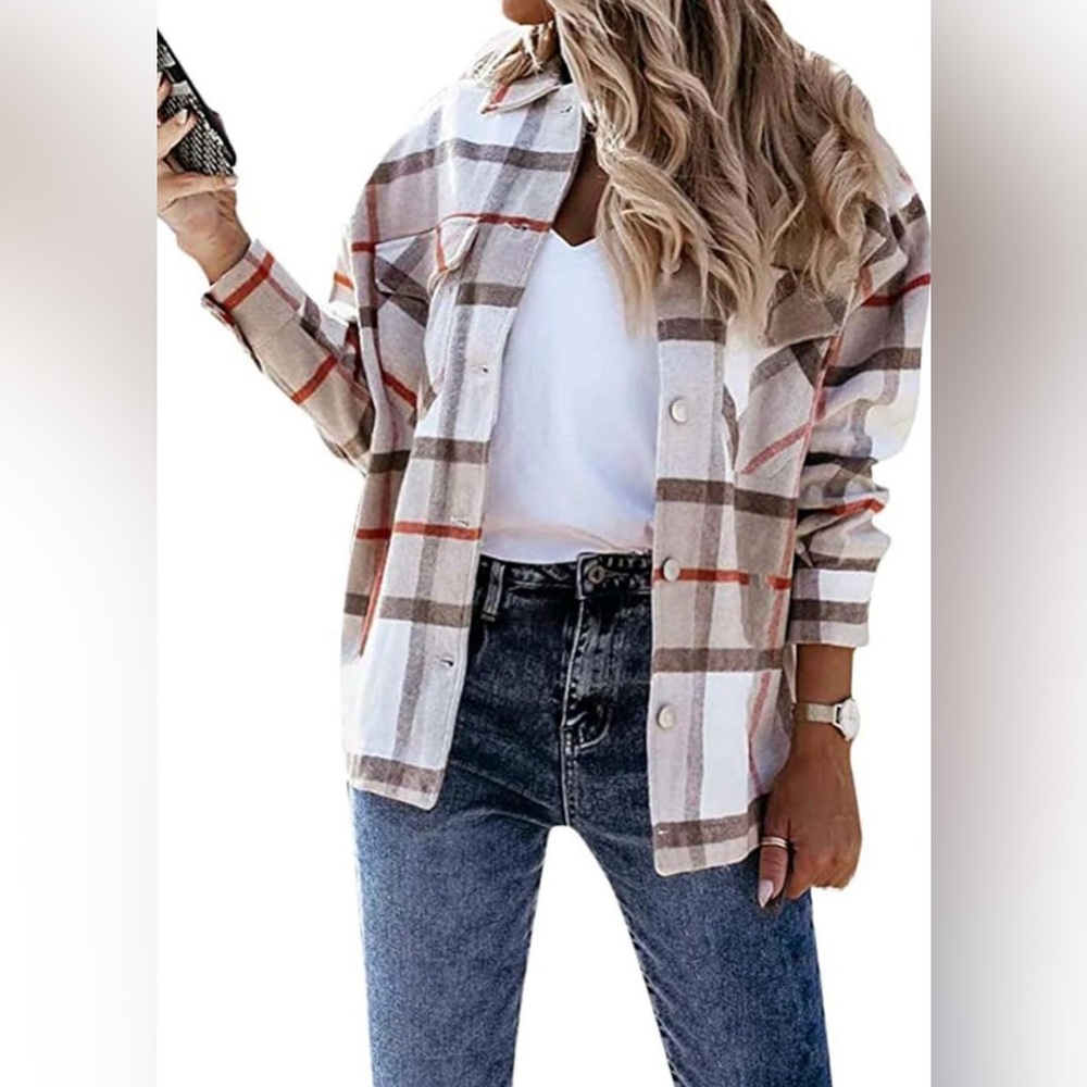 NWT Cozy Casual Plaid Long Sleeve Shacket